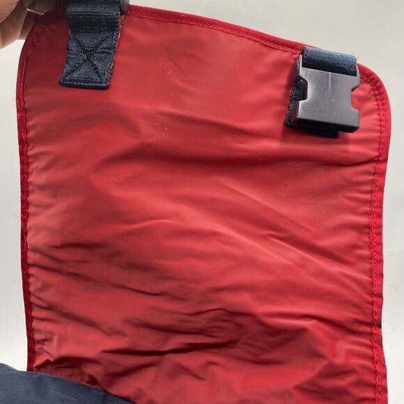 Vintage 90s Tommy Hilfiger Navy Red Messenger Bag Embroidered Logo - Picture 6 of 10